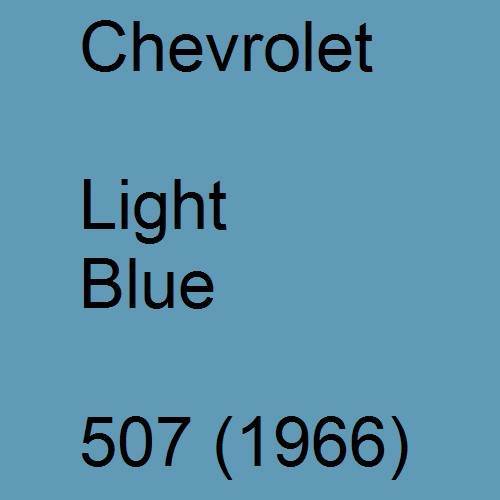 Chevrolet, Light Blue, 507 (1966).